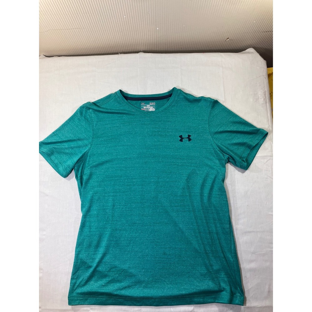 Under Armour Heatgear Loose Fit T Shirt Teal Green Mens SM